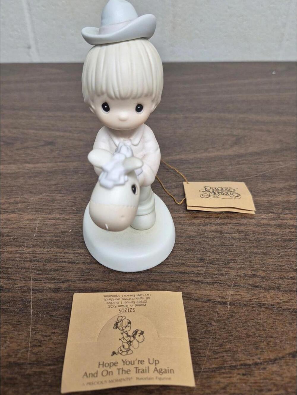 Precious Moments Little Cowboy Figurine - Hope You're Up and On The Trail Again